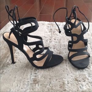 Express Black Strappy Heels (8)